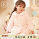 RoseTree女童睡衣冬季 加绒加厚儿童秋冬款 珊瑚绒法兰绒女孩家居服