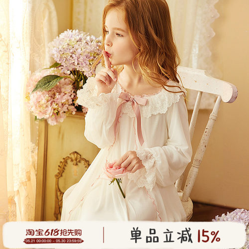 rosetree春秋宫廷长袖甜美睡衣