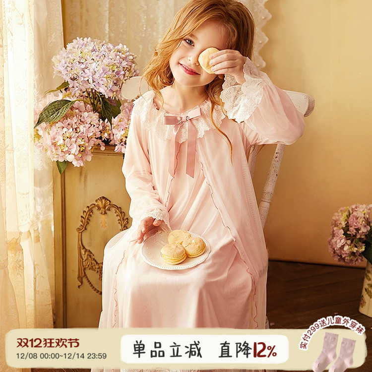 RoseTree原创公主风女童春秋睡裙