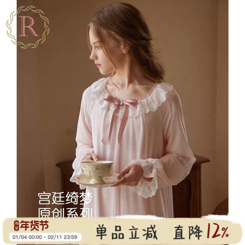 RoseTree女童长袖睡裙2025新款春秋儿童女孩宫廷公主风睡衣家居服,童装/婴儿装/亲子装,家居裙/睡裙,淘宝优惠券,粉丝福利购,淘宝优惠卷