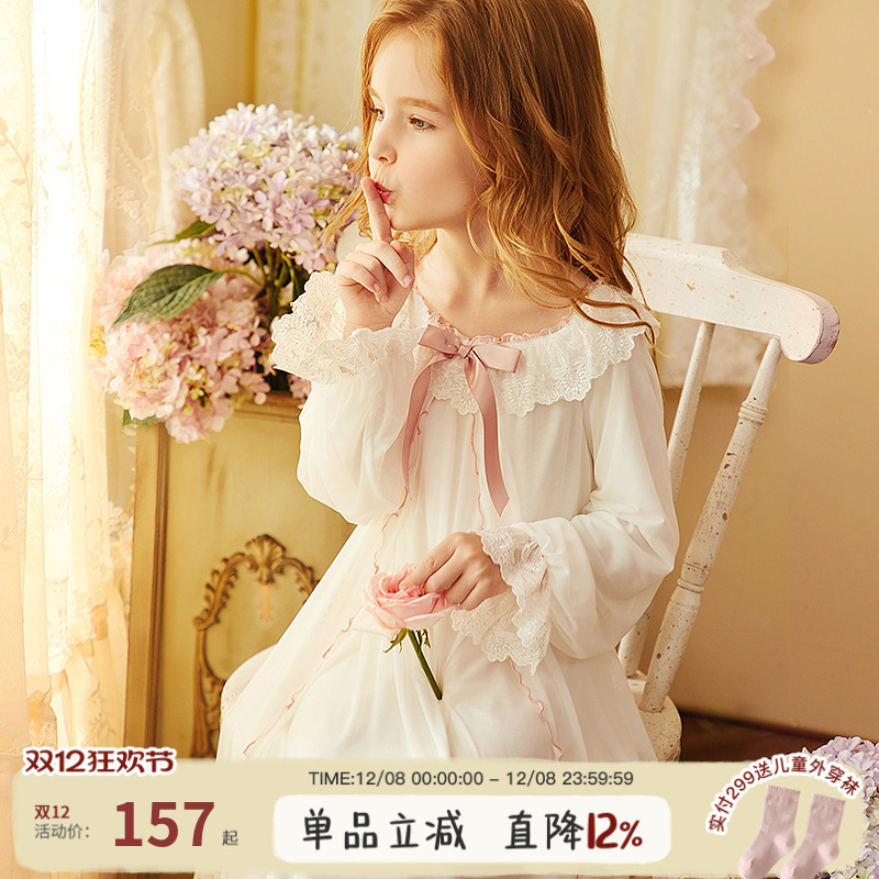 rosetree春秋宫廷长袖甜美睡衣