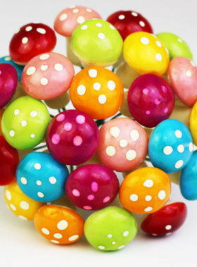 苔藓 微景观装饰 迷你树脂红色 七彩小蘑菇小瓢虫DIY造景公仔摆件