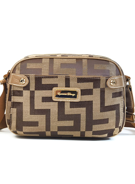 盛装舞步2025新款时尚经典帆布多层拉链斜挎包妈妈包收钱包137C