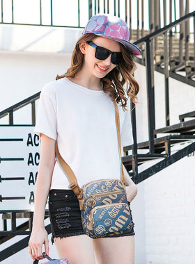 盛装舞步春夏新款帆布斜挎包背包斜跨大容量休闲牛津布女包潮X51