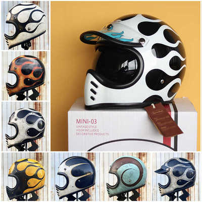 做旧图案哈雷彩绘小盔体bornfree