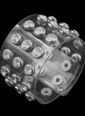 树脂钻小水钻星星时尚潮无色透明软塑料朋克手链男女手环手镯饰品