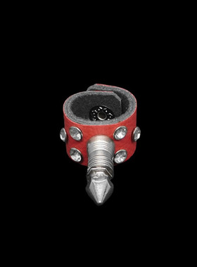 银灰箭头星星闪亮小水钻朋克戒指