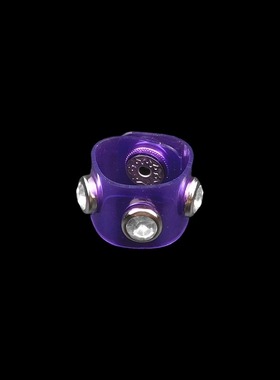 轻巧树脂钻星星紫罗兰色透明戒指