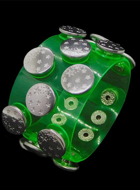 星星纽扣圆盘垫片翠绿软塑料手链