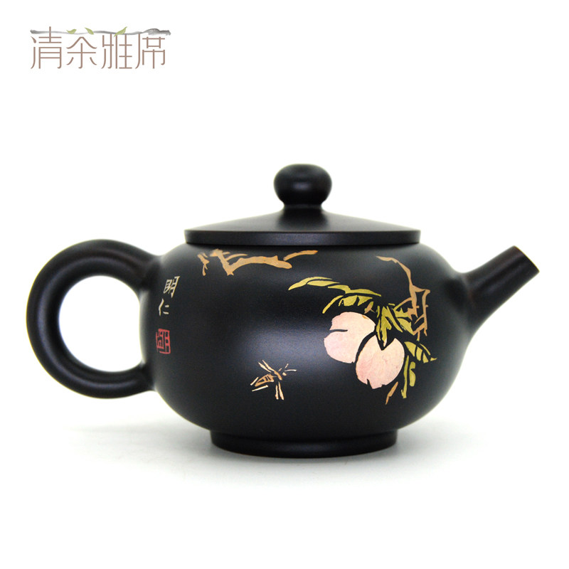 转行清货云南建水紫陶壶名家仁烨堂明仁紫陶纯手工莲子壶茶壶茶具