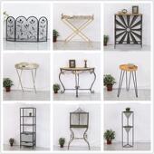 孤品外贸打样花架户外铁艺落地室外庭院花园阳台露台布置装 饰多层