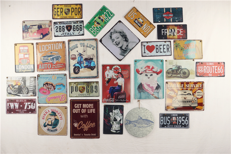 美式工业风铁艺壁饰挂件复古怀旧咖啡餐厅背景墙上挂板装饰车牌在类目 家居饰品, 壁饰中 - 来自Buy2taobao.com提供专业的淘宝代购服务