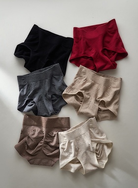 秋冬CCRED荷鹿伊高弹本色蚕丝棉包边无缝收腹裤提臀裤内裤1371女