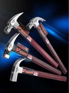 新品奥新工具弯直角锤头绝缘柄高碳特钢拔钉锤木工锤澳新羊角锤子