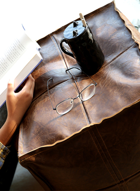 方形极有家坐墩蒲团榻榻米坐垫家用换鞋凳手工蒲团懒人皮坐垫坐墩