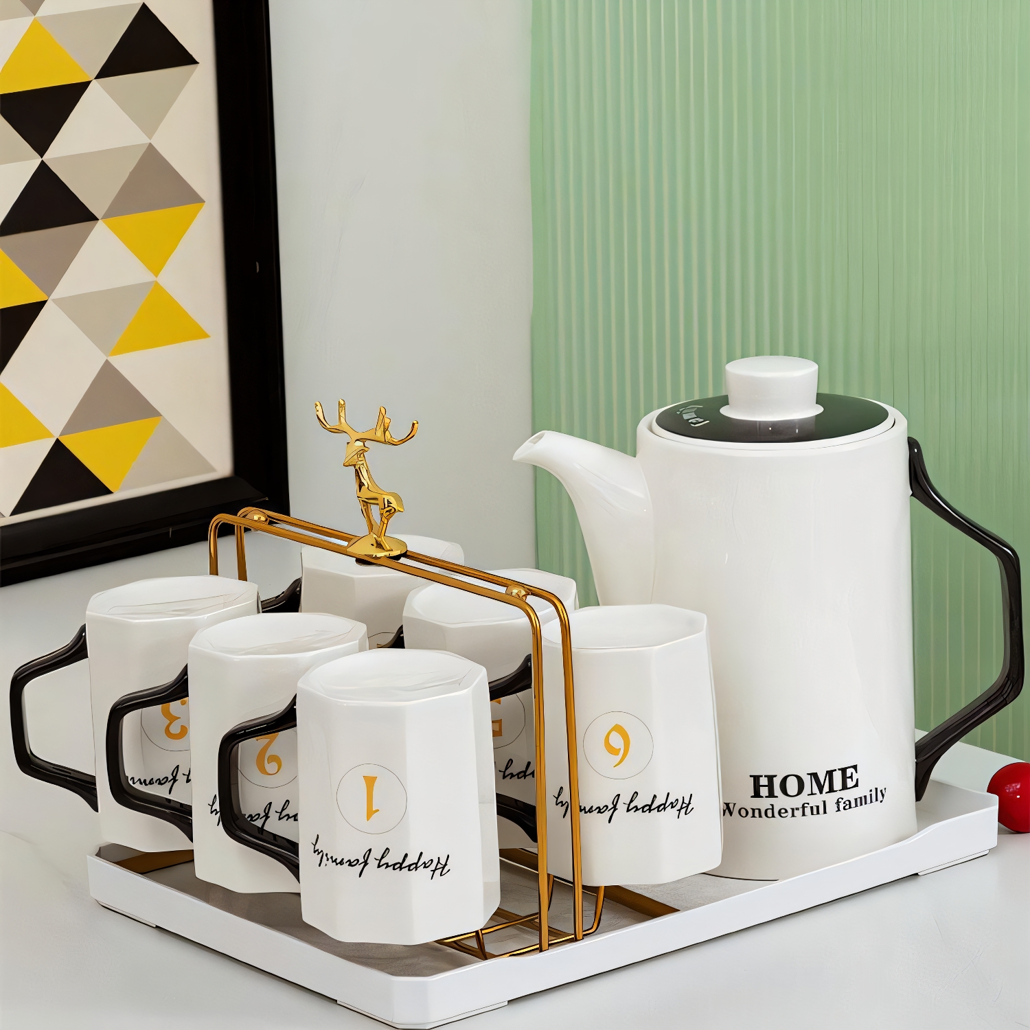 水杯家用套装耐高温泡茶壶大容量