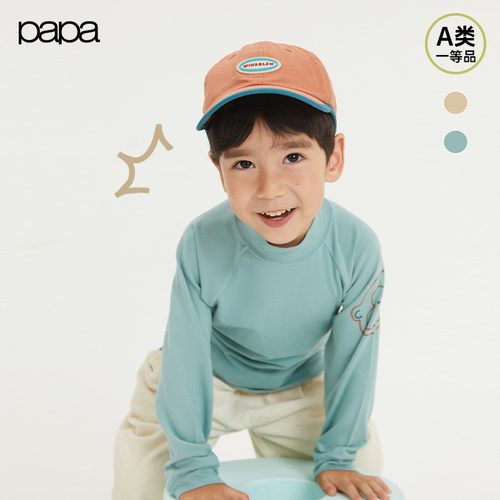 papa小高领长袖打底t恤发热保暖