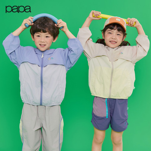 papa爬爬春夏儿童户外凉感防晒服