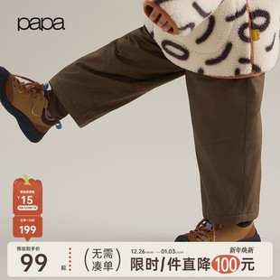 宝宝裤 papa爬爬冬季 子男女宝全棉保暖百搭休闲束脚长裤 新品