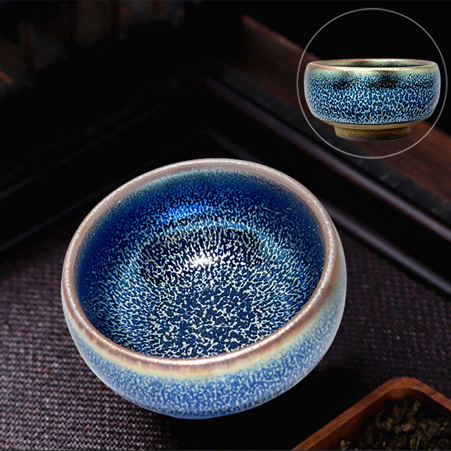 建盏茶杯手工窑变釉建盏茶盏