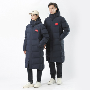 新国标羽绒服中国队冬训过膝运动员大衣男女长款保暖体院训练服