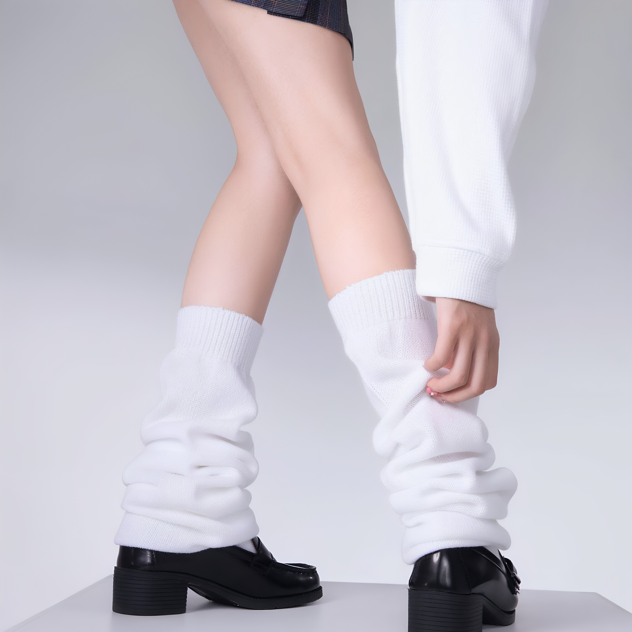 日系JK学院风女袜套堆堆袜小腿袜
