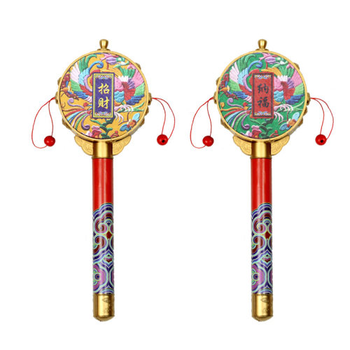 儿童传统吉祥拨浪鼓益智童年玩具