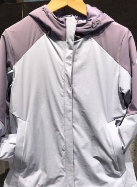 阿珂姆户外棉服女秋冬轻盈保暖外套防风防泼水连帽棉衣户外登山服