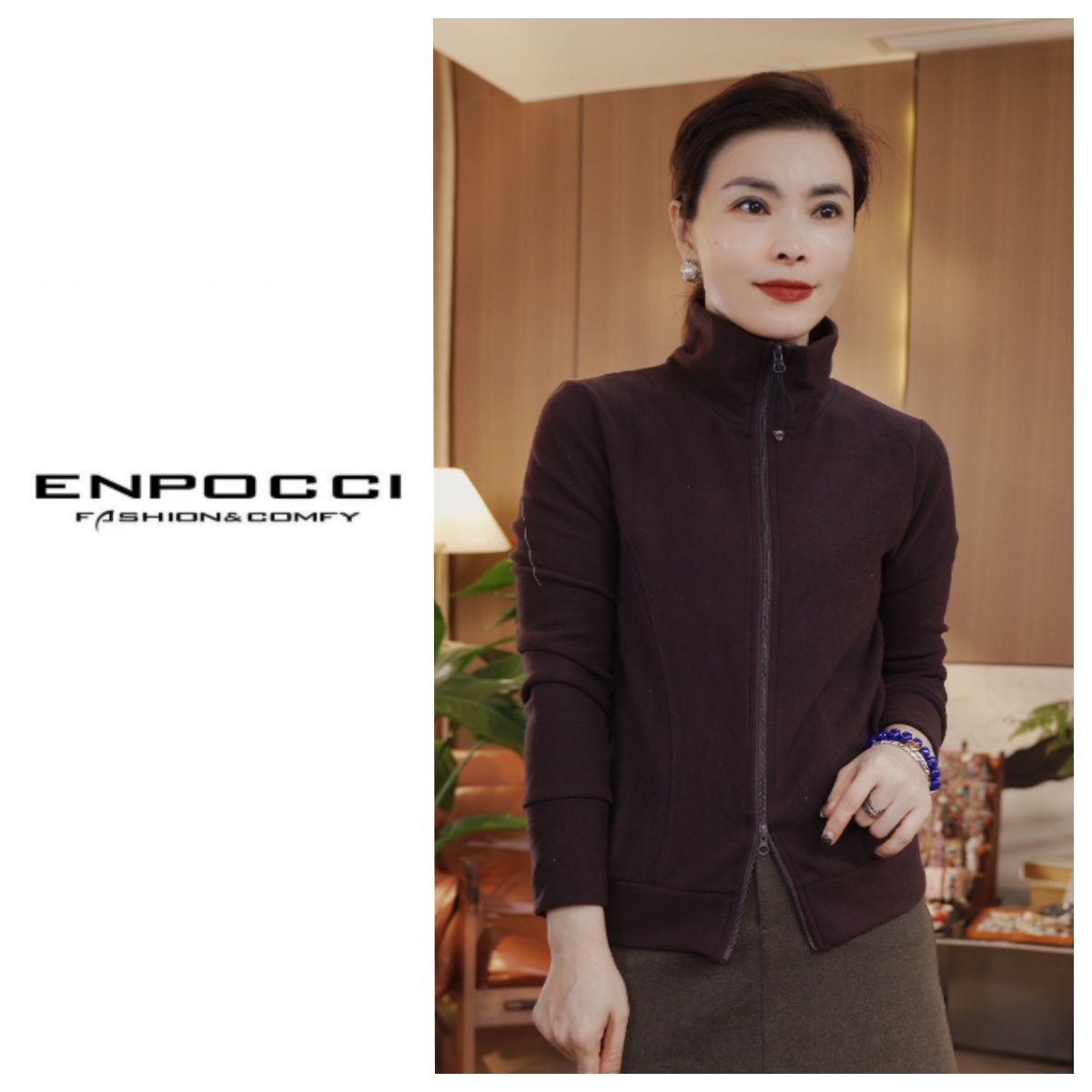 秋冬新款半高领休闲长袖小外套S29YA1223807