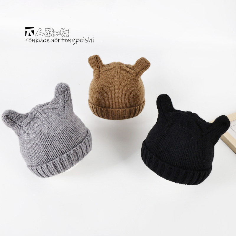 婴儿帽子秋冬保暖防风毛线帽韩版针织帽男女宝宝套头帽小月龄冬帽,童装/婴儿装/亲子装,帽子,淘宝优惠券,粉丝福利购,淘宝优惠卷