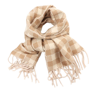 秋冬季儿童韩版格子仿羊绒保暖围巾潮款男童气质款流苏围脖女宝宝