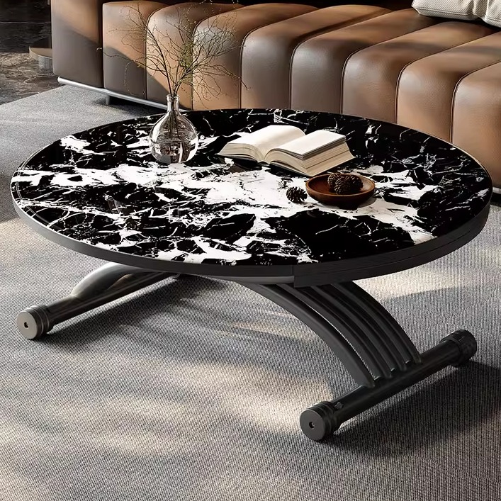 欧乐派奶油风升降茶几餐桌两用