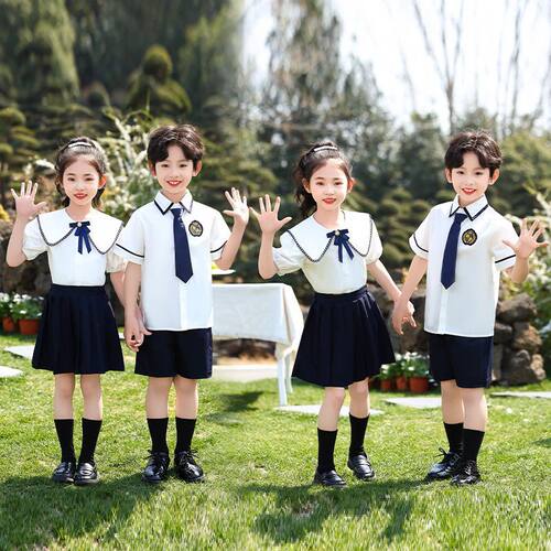 英伦风幼儿园小学生校服夏装