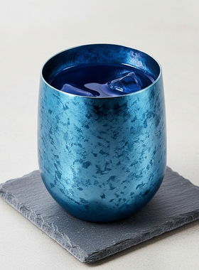 日本国礼全球限量限定蓝配色sus gallery全手工钛杯保冷保温杯