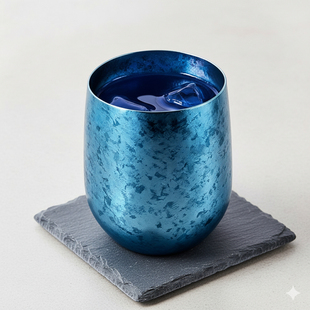 日本国礼全球限量限定蓝配色sus gallery全手工钛杯保冷保温杯