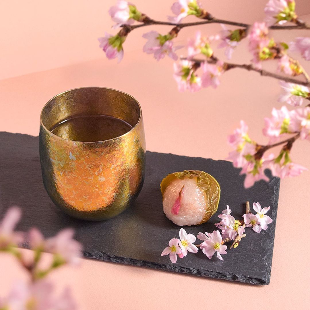 日本国礼sus gallery手工纯钛双层真空隔温保冷茶饮咖啡保温杯