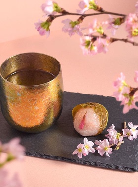 日本国礼sus gallery手工纯钛双层真空隔温保冷茶饮咖啡保温杯