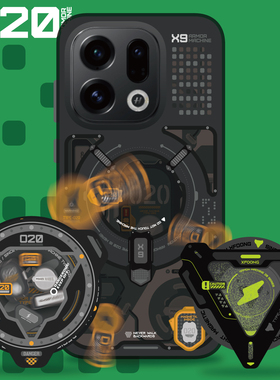 XFOONG原创|机甲O20黑化 oppo x9 x9pro x8 ultra磁吸手机壳护 tpu软套 独立按键