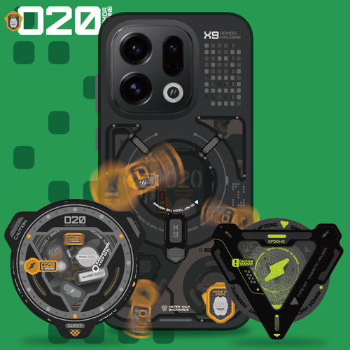 XFOONG原创|机甲O20黑化 oppo x9 x9pro x8 ultra磁吸手机壳护 tpu软套 独立按键
