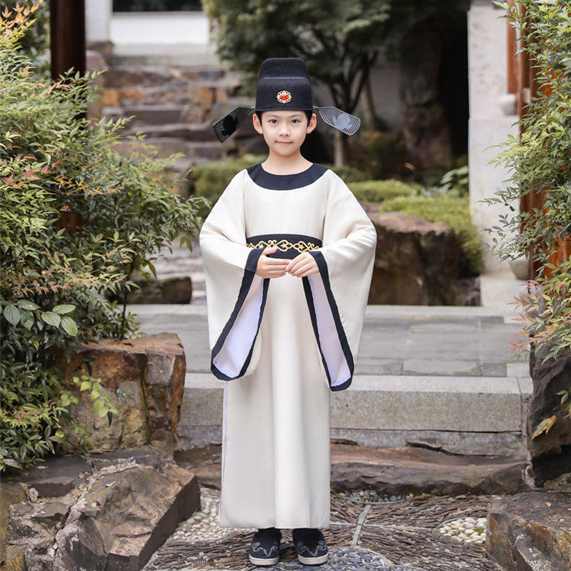 李白杜甫诗人服装儿童古装唐代诗词朗诵民族演出服中国风学生演出