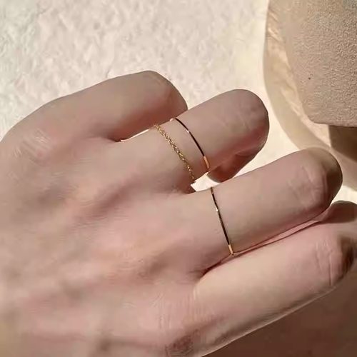 素圈极细精致食指小众精致不掉色