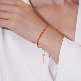 2024年新款红绳手链女金珠编织小红绳高级感钛钢新中式手绳不掉色