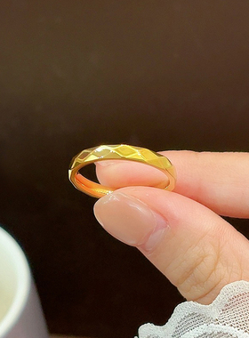 新款精致水波纹戒指小时时尚高级感ins气质闺蜜对戒