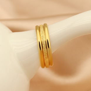 三生三世戒指女小众设计高级感素圈金钛钢食指2024年新款潮不掉色