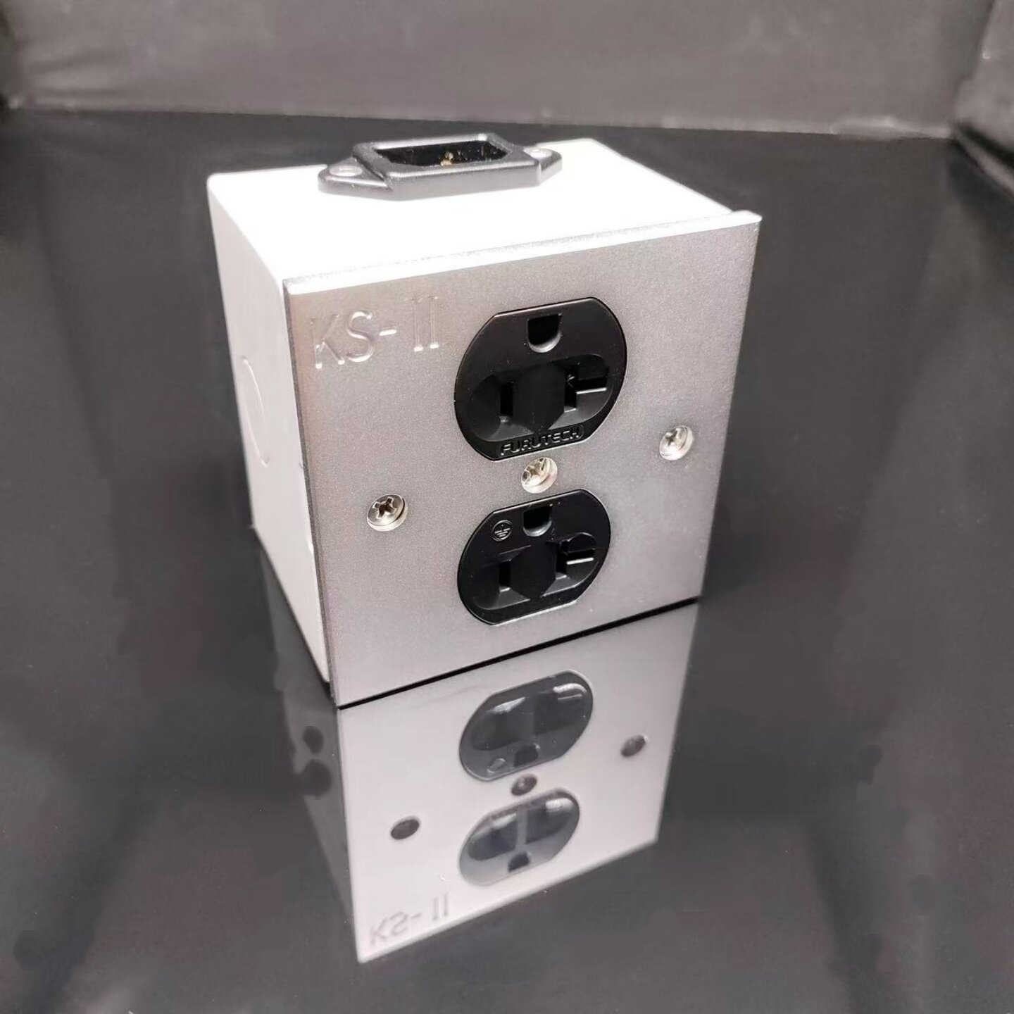 古河款HiFi级美标插座86型铝合金面板家装插座发烧音响美式排插