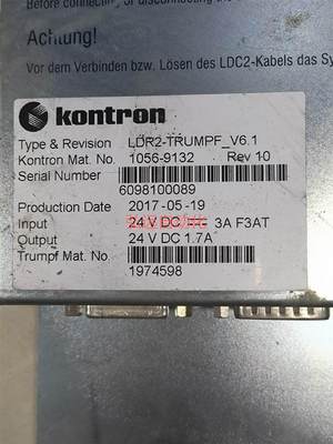 非实价Kontron控创控制系统LDR2-TRUMPF V6.1议价