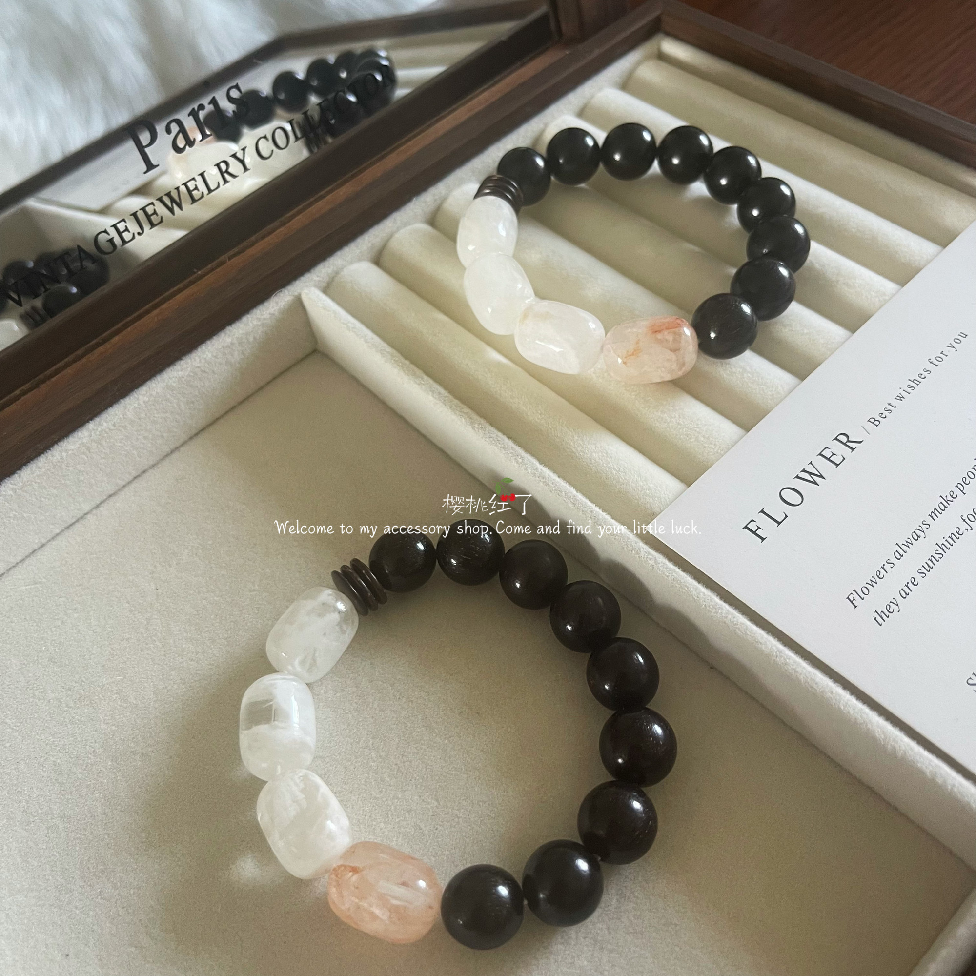 樱桃红了新中式禅意黑檀幽灵手串