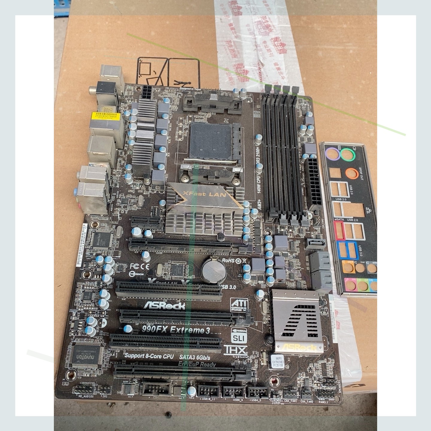 华擎990FX Extreme3主板原装挡板AM3+主