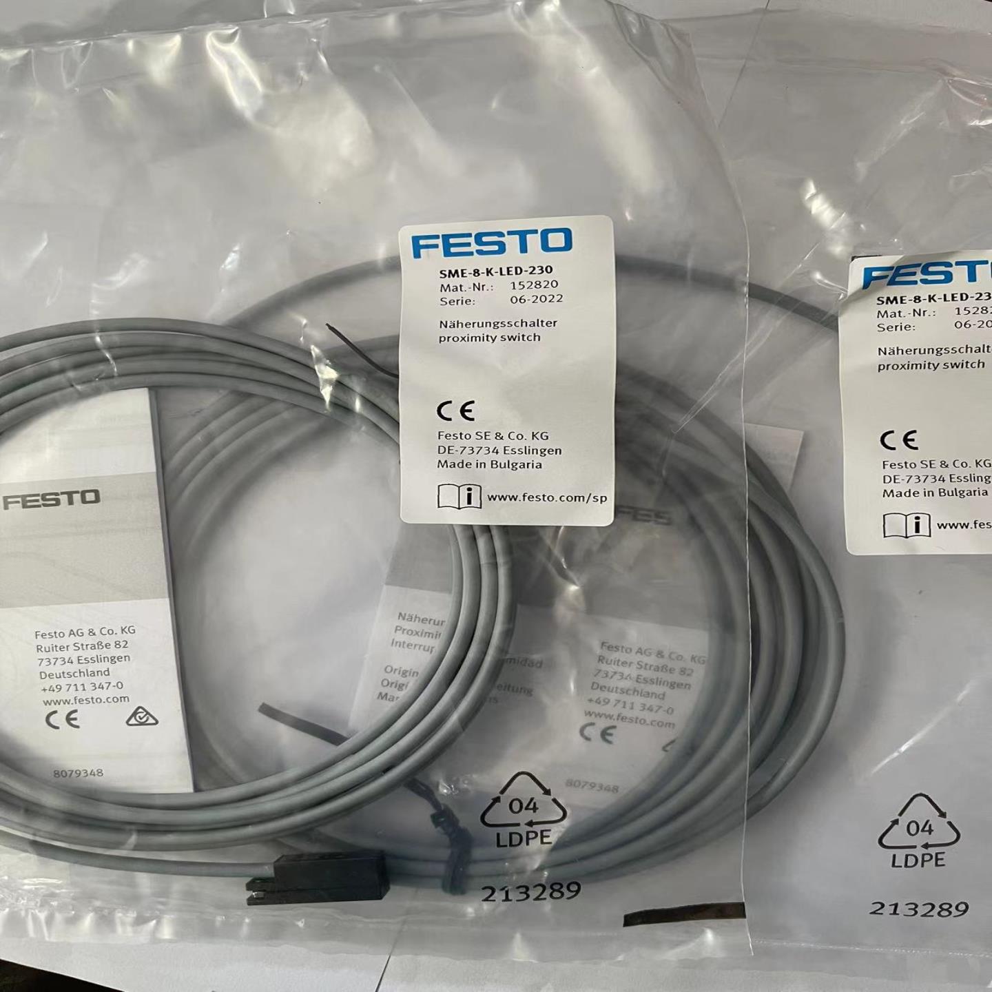 festo 接近开关 SME-8-K-LED-230 152820 150851全新原装 正品