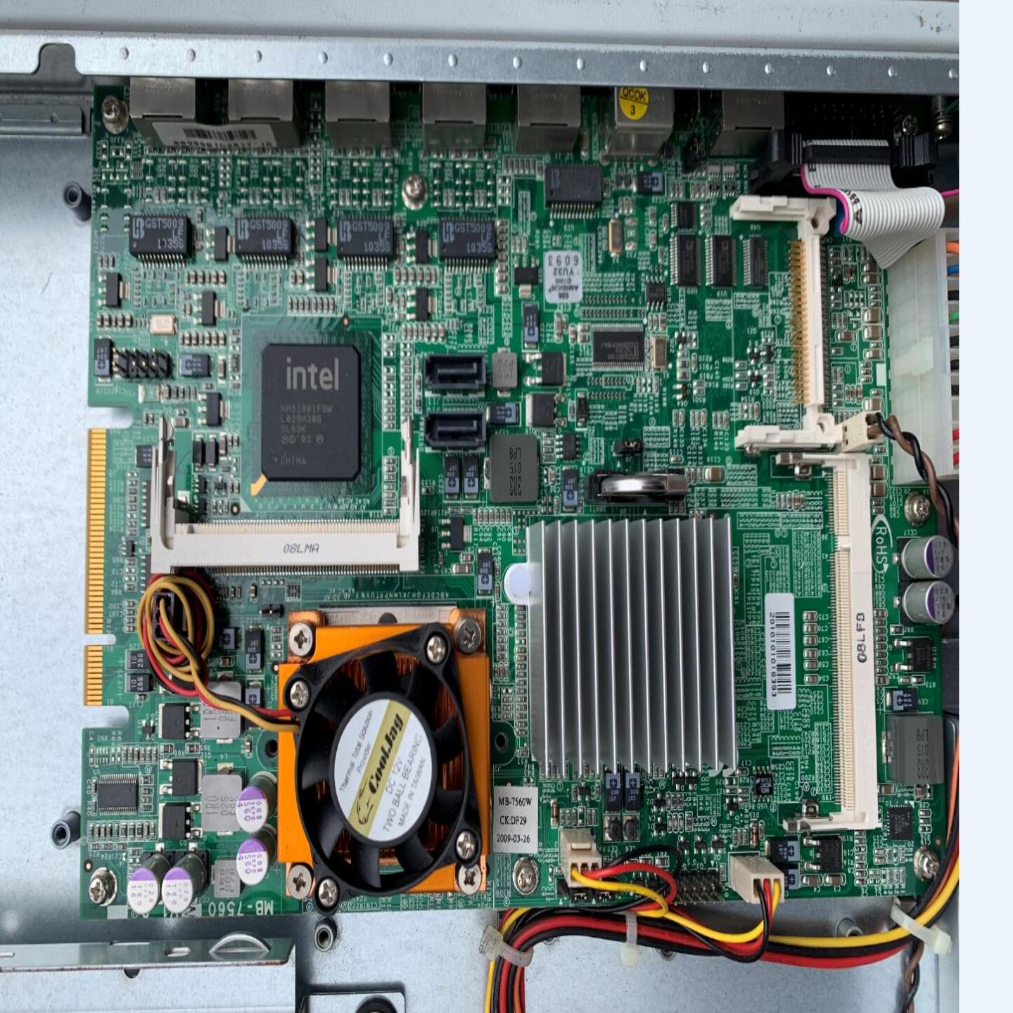 原装 D525 MB-7560 四口全千兆 静音 低功耗 软路由 爱快主板现货